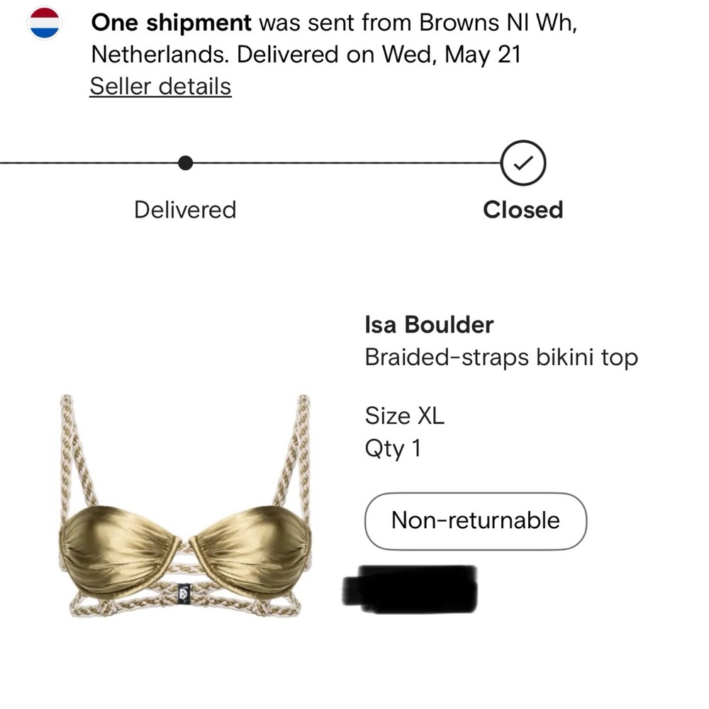 Isa Boulder Metallic Gold/Green  Top with Braided Straps